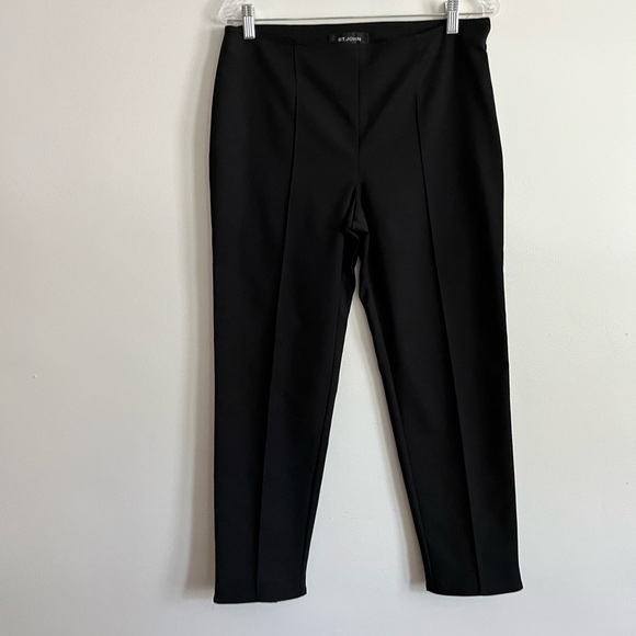 S.John Black Split Hem Slim High Rise Ankle Trousers - Picture 1 of 9